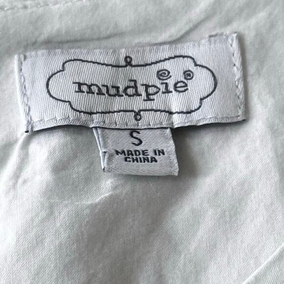 MUDPIE Michelle White Cotton Sheath Dress Floral Embroidered Bell Sleeves Sz S - Picture 7 of 12